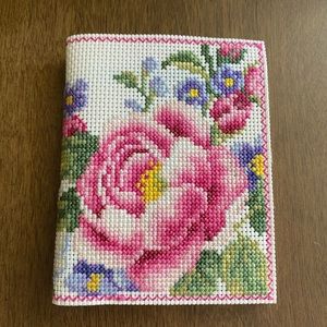 Handmade wallet with flower and butterfly